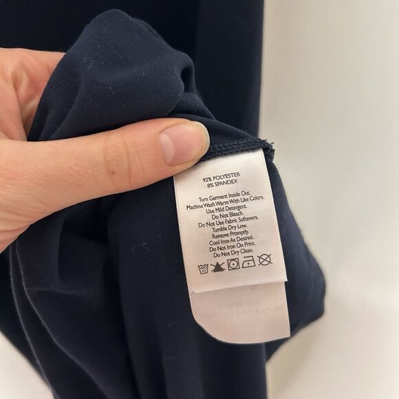 Eddie Bauer Travex Maxi Dress Womens Medium Criss Cross Back Navy Blue Outdoor - Picture 6 of 9